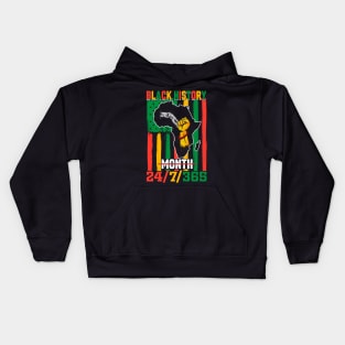 Black History month 24/7/365 African American Black History T-Shirt Kids Hoodie